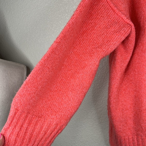 Free People Brookside Coral Boho Festival Pullover Oversized Knit Sweater Size M - Picture 2 of 8